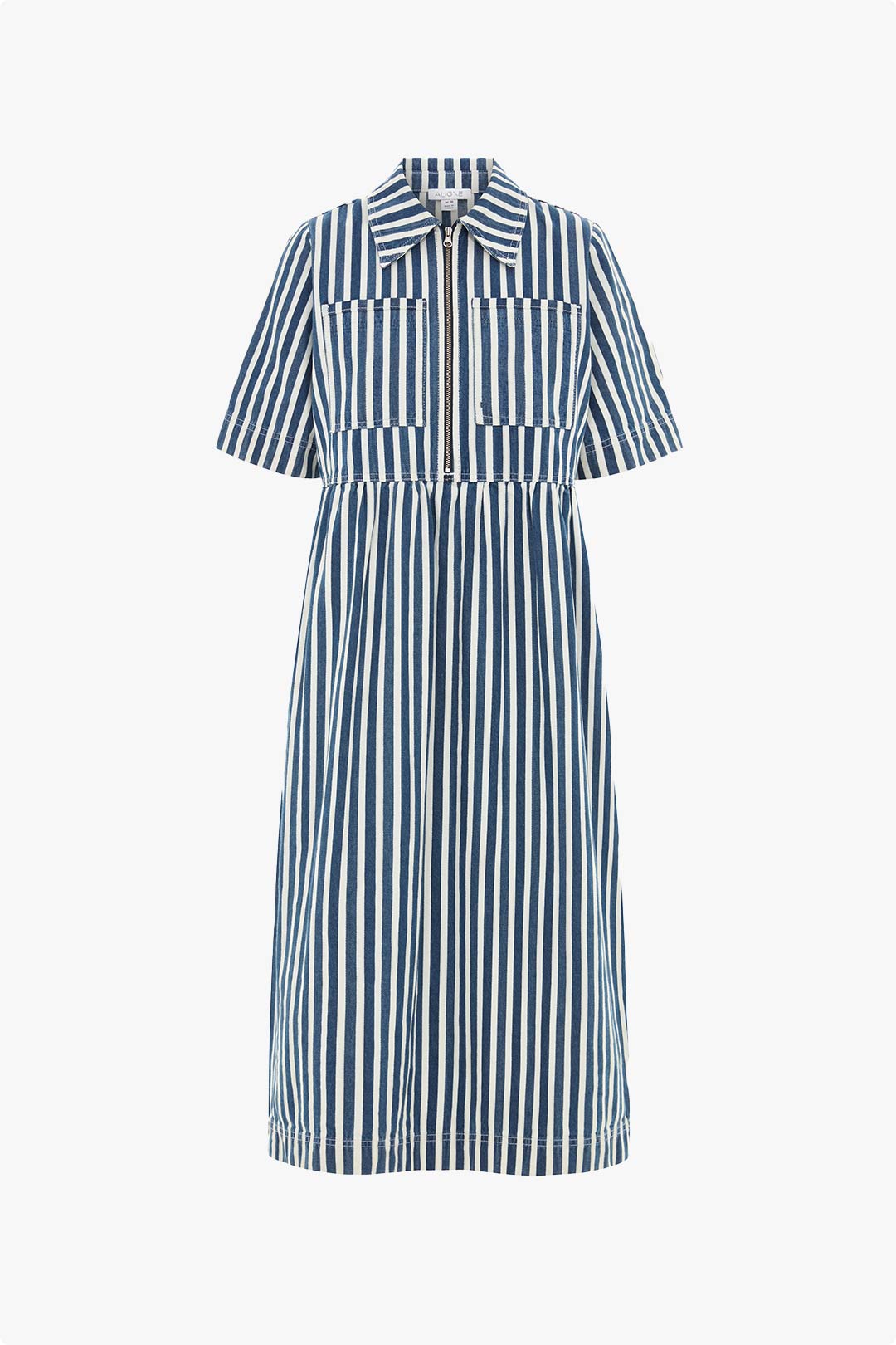 Gabriella Striped Denim Dress