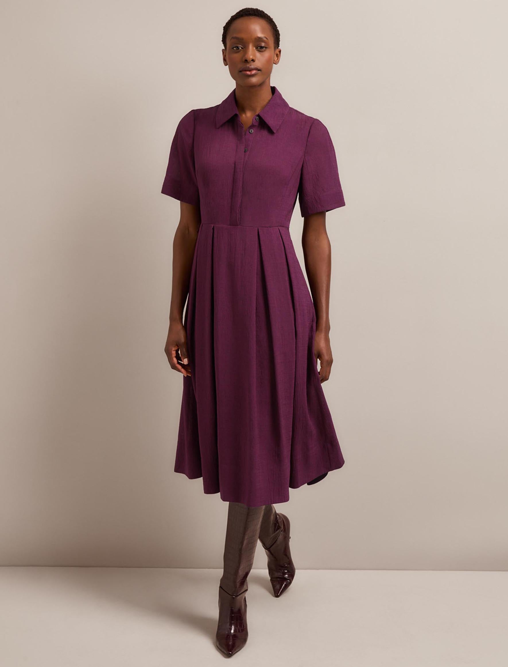 Anya Techni Voile Dress - Lavender