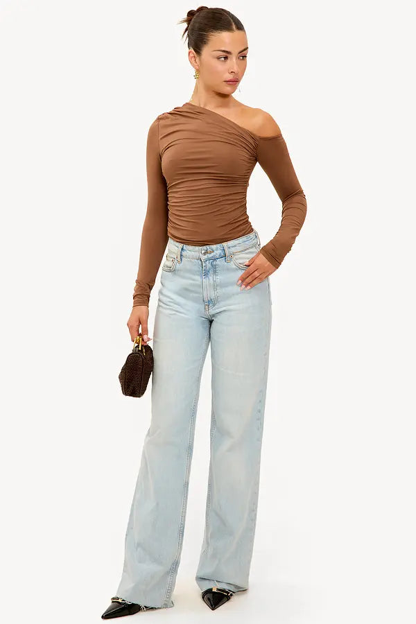 Elegant Off-Shoulder Long Sleeve Top