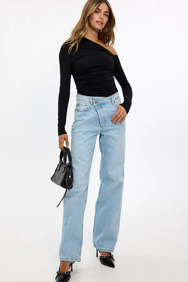 Elegant Off-Shoulder Long Sleeve Top
